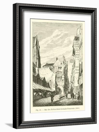 Rue Des Pretres-Saint-Germain-L'Auxerrois, 1830-null-Framed Giclee Print