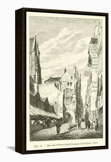 Rue Des Pretres-Saint-Germain-L'Auxerrois, 1830-null-Framed Premier Image Canvas