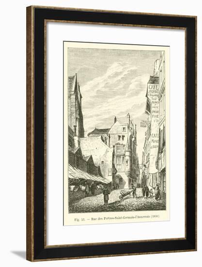 Rue Des Pretres-Saint-Germain-L'Auxerrois, 1830-null-Framed Giclee Print