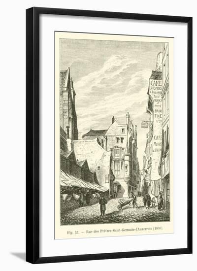 Rue Des Pretres-Saint-Germain-L'Auxerrois, 1830-null-Framed Giclee Print