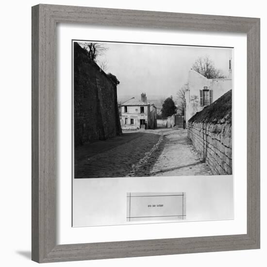 Rue Des Saules, Paris, 1858-78-Charles Marville-Framed Giclee Print