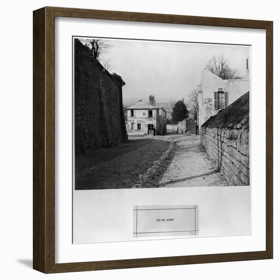 Rue Des Saules, Paris, 1858-78-Charles Marville-Framed Giclee Print