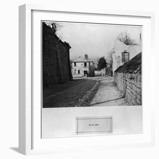 Rue Des Saules, Paris, 1858-78-Charles Marville-Framed Giclee Print