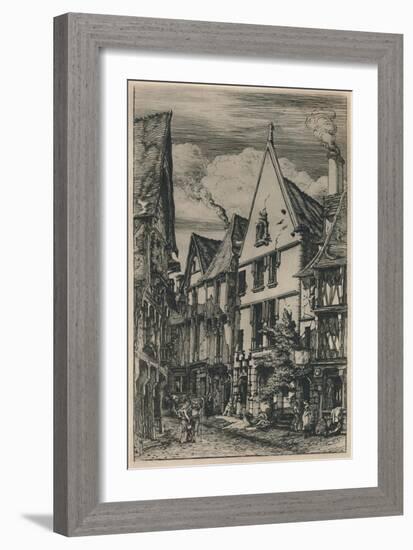 'Rue Des Toiles A Bourges (5th State, 8 1/2 x 4 3/4 Inches)', 1853, (1927)-Charles Meryon-Framed Giclee Print