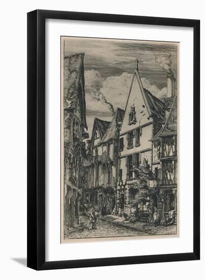 'Rue Des Toiles A Bourges (5th State, 8 1/2 x 4 3/4 Inches)', 1853, (1927)-Charles Meryon-Framed Giclee Print