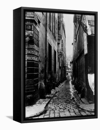 Rue Du Croissant, from the Rue Du Sentier, Paris, 1858-78-Charles Marville-Framed Premier Image Canvas