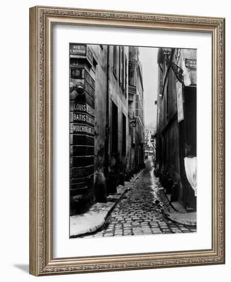 Rue Du Croissant, from the Rue Du Sentier, Paris, 1858-78-Charles Marville-Framed Giclee Print