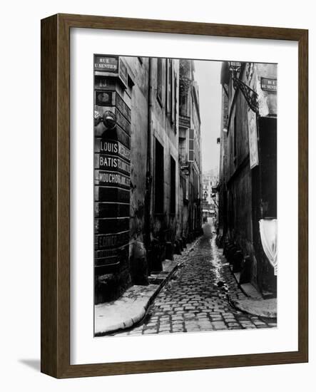 Rue Du Croissant, from the Rue Du Sentier, Paris, 1858-78-Charles Marville-Framed Giclee Print