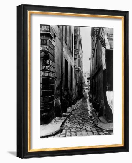 Rue Du Croissant, from the Rue Du Sentier, Paris, 1858-78-Charles Marville-Framed Giclee Print