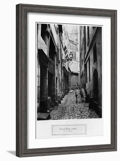 Rue Du Haut Moulin, from Rue De Glatigny, Paris, 1858-78-Charles Marville-Framed Giclee Print