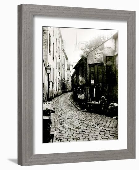 Rue du Jardinet and the Cul-De-Sac of Rohan, Paris, 1858-78-Charles Marville-Framed Photographic Print