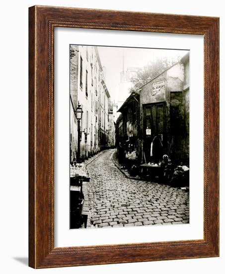 Rue du Jardinet and the Cul-De-Sac of Rohan, Paris, 1858-78-Charles Marville-Framed Photographic Print