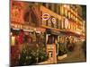 Rue Du Louvre at Night, Paris, France-Peter Thompson-Mounted Photographic Print