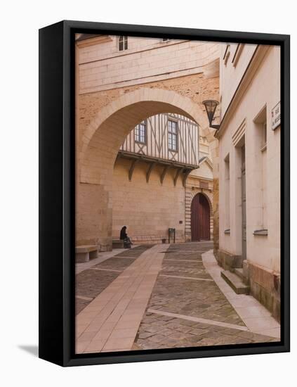 Rue Du Musee in Angers, Maine-Et-Loire, France, Europe-Julian Elliott-Framed Premier Image Canvas