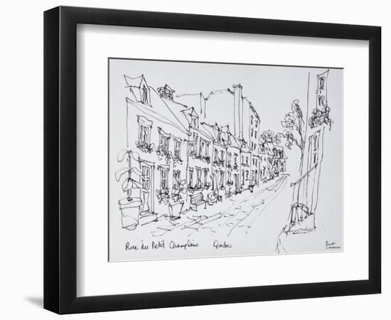 Rue du Petit Champlain, Vieux Quebec, Quebec City, Quebec, Canada-Richard Lawrence-Framed Photographic Print