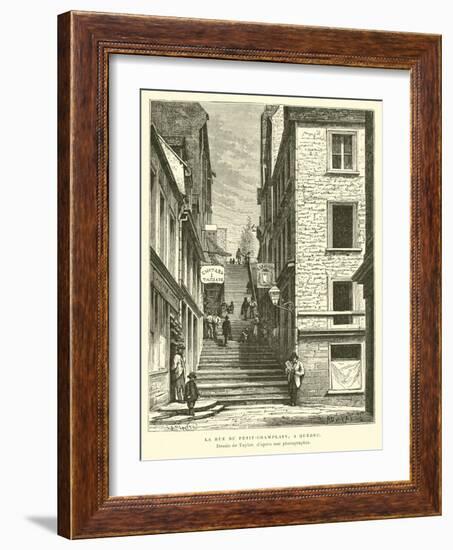 Rue Du Petit-Chaplain, Quebec City, Canada-null-Framed Giclee Print