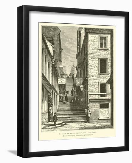 Rue Du Petit-Chaplain, Quebec City, Canada-null-Framed Giclee Print