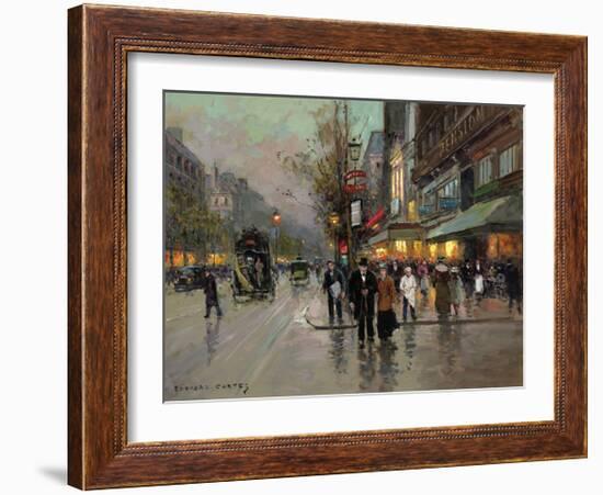 Rue Due la Madeline-Edouard Cortes-Framed Premium Giclee Print