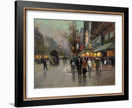 Rue Due la Madeline-Edouard Cortes-Framed Premium Giclee Print