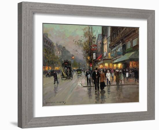 Rue Due la Madeline-Edouard Cortes-Framed Premium Giclee Print