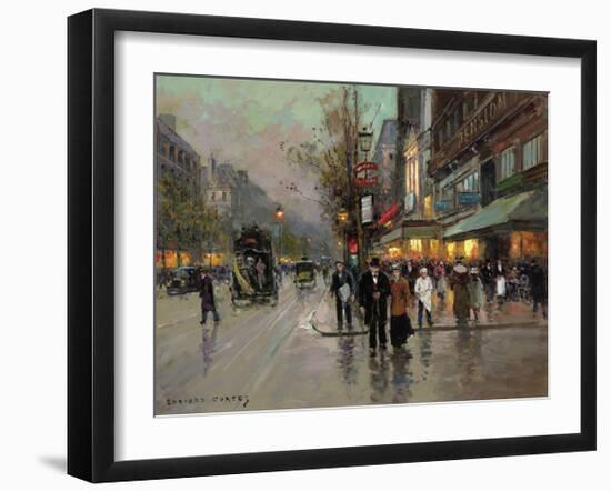 Rue Due la Madeline-Edouard Cortes-Framed Premium Giclee Print