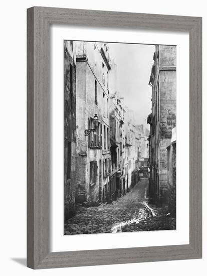 Rue Fresnel, from the Dead End of Versailles, Paris, 1858-78-Charles Marville-Framed Giclee Print