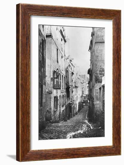 Rue Fresnel, from the Dead End of Versailles, Paris, 1858-78-Charles Marville-Framed Giclee Print