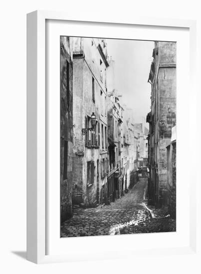 Rue Fresnel, from the Dead End of Versailles, Paris, 1858-78-Charles Marville-Framed Giclee Print