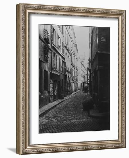 Rue Git-Le-Coeur (From Rue Saint-Andre-Des-Arts), Paris, 1858-78 (B/W Photo)-Charles Marville-Framed Giclee Print