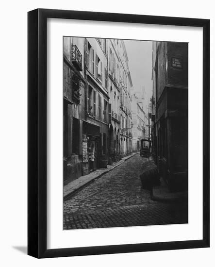 Rue Git-Le-Coeur (From Rue Saint-Andre-Des-Arts), Paris, 1858-78 (B/W Photo)-Charles Marville-Framed Giclee Print