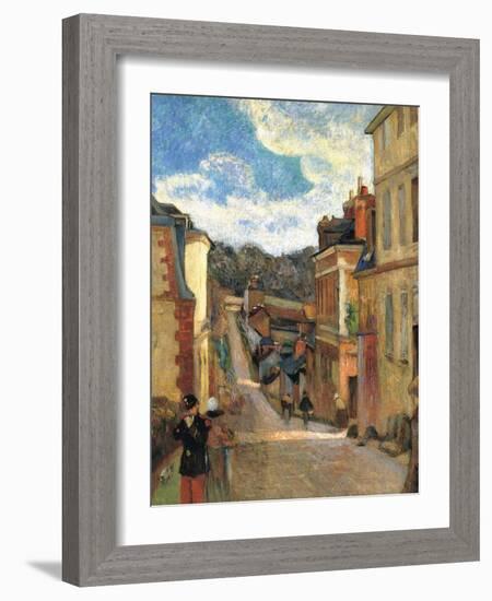 Rue Jouvenet in Rouen, 1884-Paul Gauguin-Framed Giclee Print