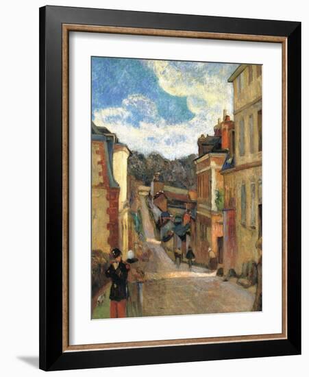 Rue Jouvenet in Rouen, 1884-Paul Gauguin-Framed Giclee Print