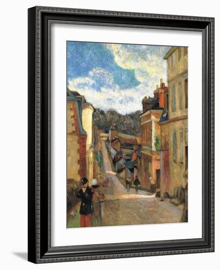 Rue Jouvenet in Rouen, 1884-Paul Gauguin-Framed Giclee Print