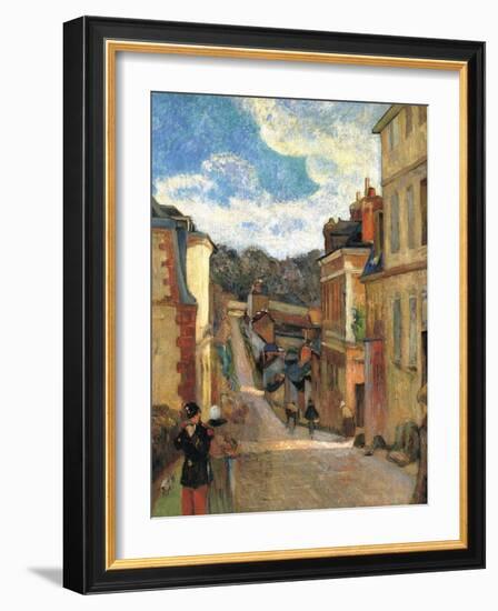 Rue Jouvenet in Rouen, 1884-Paul Gauguin-Framed Giclee Print