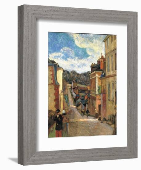 Rue Jouvenet in Rouen, 1884-Paul Gauguin-Framed Giclee Print