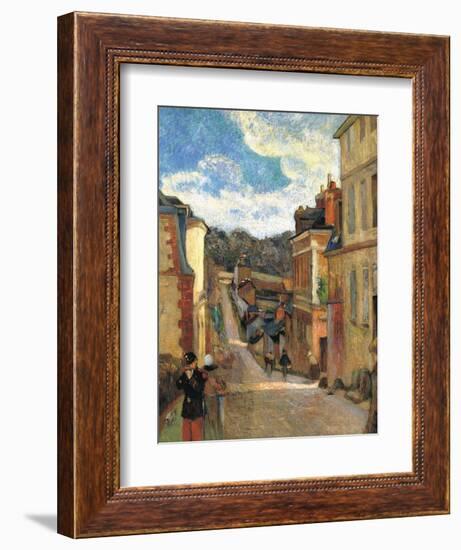 Rue Jouvenet in Rouen, 1884-Paul Gauguin-Framed Giclee Print