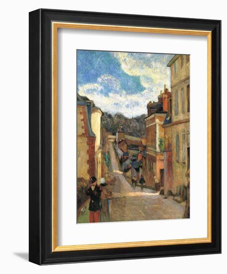 Rue Jouvenet in Rouen, 1884-Paul Gauguin-Framed Giclee Print