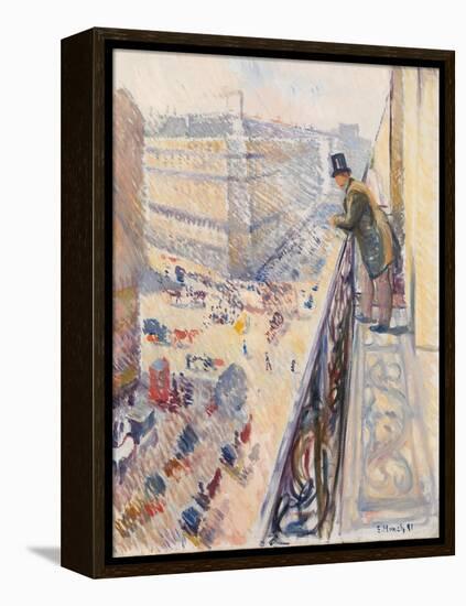 Rue Lafayette, 1891 (Oil on Canvas)-Edvard Munch-Framed Premier Image Canvas