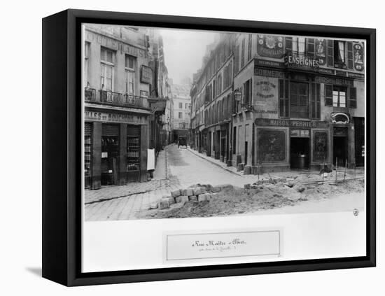 Rue Maitre Albert (From Quai De La Tournelle) Paris, 1858-78-Charles Marville-Framed Premier Image Canvas