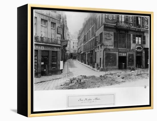 Rue Maitre Albert (From Quai De La Tournelle) Paris, 1858-78-Charles Marville-Framed Premier Image Canvas