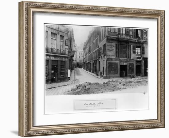 Rue Maitre Albert (From Quai De La Tournelle) Paris, 1858-78-Charles Marville-Framed Giclee Print