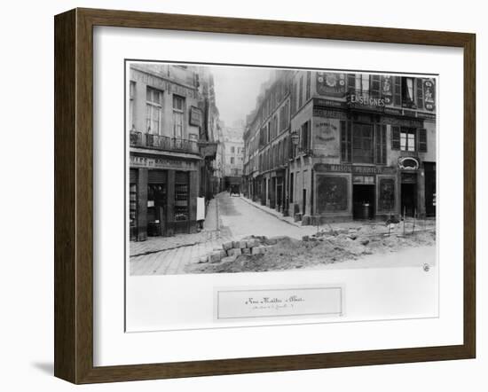 Rue Maitre Albert (From Quai De La Tournelle) Paris, 1858-78-Charles Marville-Framed Giclee Print