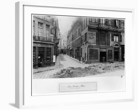 Rue Maitre Albert (From Quai De La Tournelle) Paris, 1858-78-Charles Marville-Framed Giclee Print