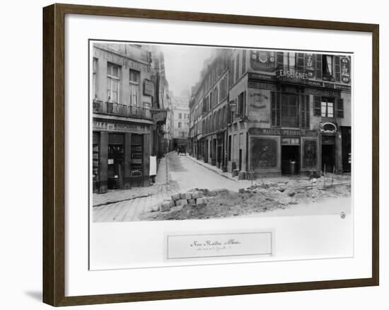 Rue Maitre Albert (From Quai De La Tournelle) Paris, 1858-78-Charles Marville-Framed Giclee Print