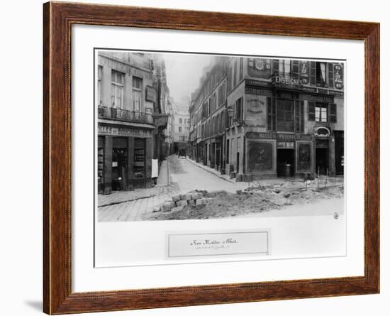 Rue Maitre Albert (From Quai De La Tournelle) Paris, 1858-78-Charles Marville-Framed Giclee Print