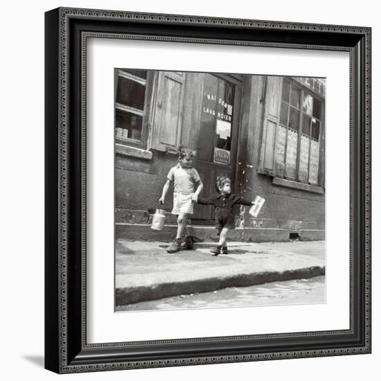 Rue Marcellin Berthelot, Choisy-Le-Roi, c.1945-Robert Doisneau-Framed Art Print