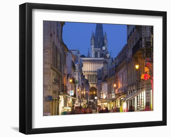 Rue Musette and Eglise Notre Dame, Dijon, Burgundy, France-Walter Bibikow-Framed Photographic Print