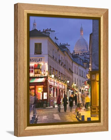Rue Norvins and Sacre Coeur, Montmartre, Paris, France-Walter Bibikow-Framed Premier Image Canvas