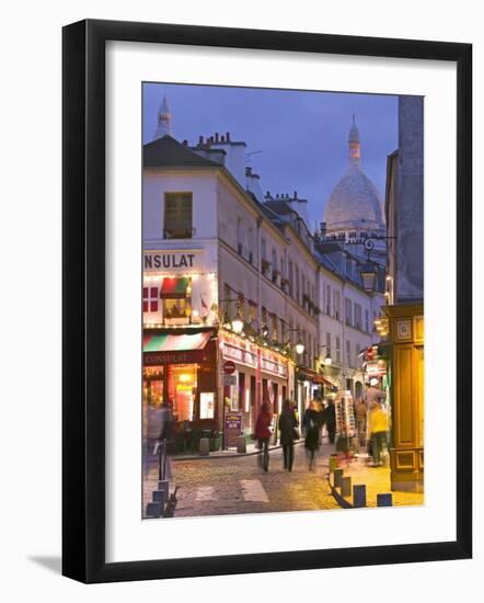 Rue Norvins and Sacre Coeur, Montmartre, Paris, France-Walter Bibikow-Framed Photographic Print