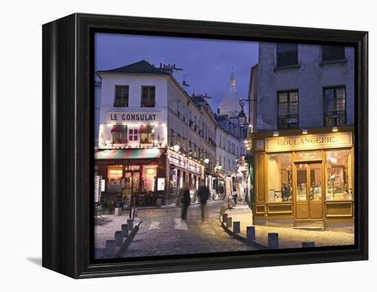 Rue Norvins and Sacre Coeur, Montmartre, Paris, France-Walter Bibikow-Framed Premier Image Canvas